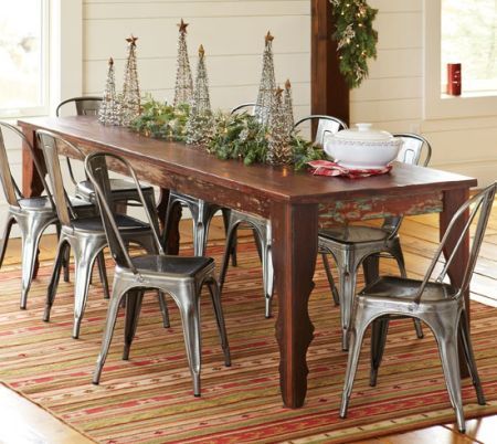 Rustic Metal Chairs: Perfect for a Hallmark-worthy Christmas Party