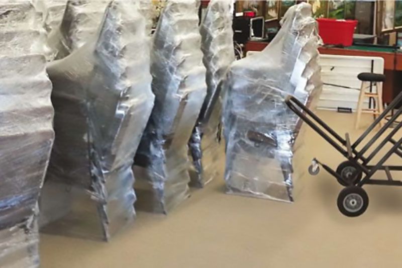 chairs in packaging